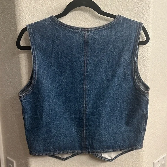 Abercrombie & Fitch Blue Denim Button Vest - Picture 2 of 3